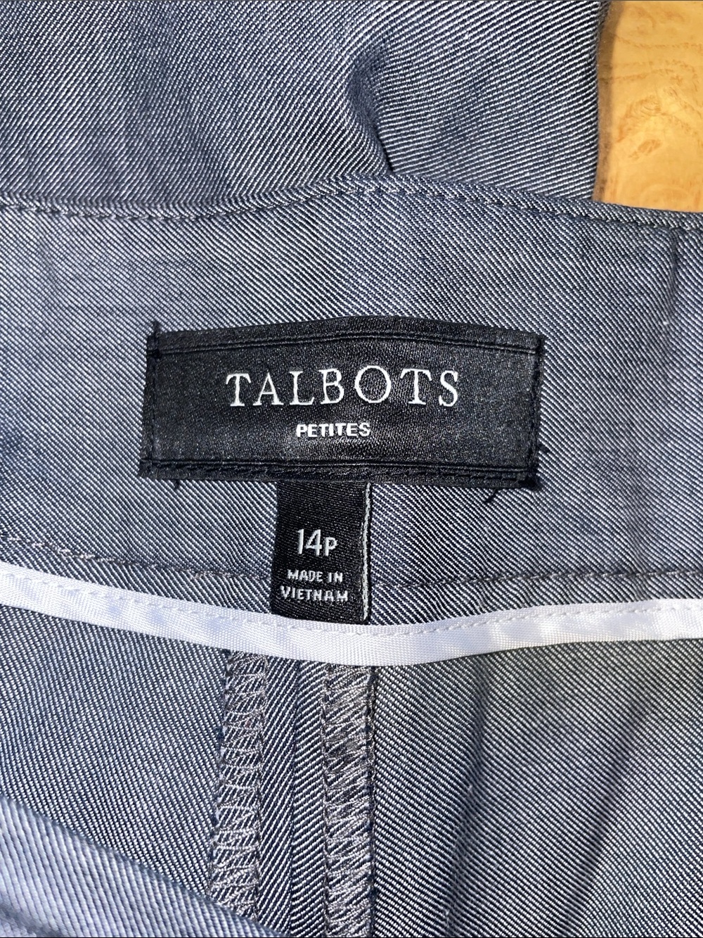 Talbots Petite’s Heritage Straight Leg Pants in Heather Gray Size 14P Like New - Picture 6 of 11